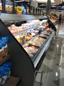 retail food display with LED lighting